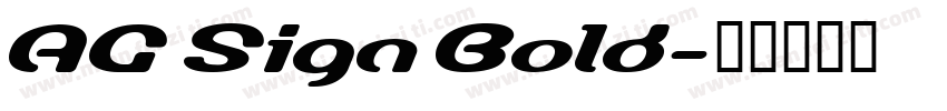 AG Sign Bold字体转换